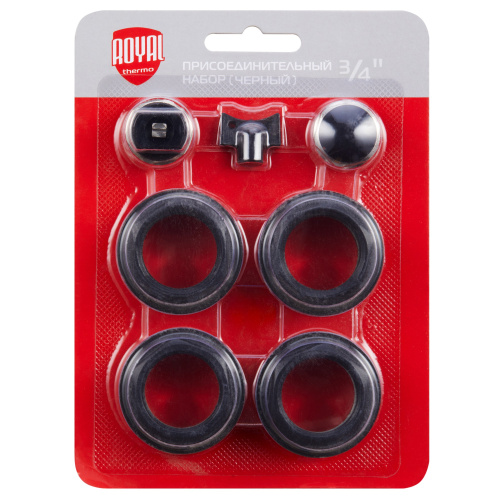 Набор пробок для радиатора Royal Thermo (черный цвет) 3/4" без кронштейнов фото в интернет-магазине САНТЕХСИТИ
