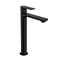 Hansgrohe Rebris E Смеситель для раковины-чаши 240, однорычажный, CoolStart, со сливным гарнитуром, цвет: матовый черный фото в интернет-магазине САНТЕХСИТИ
