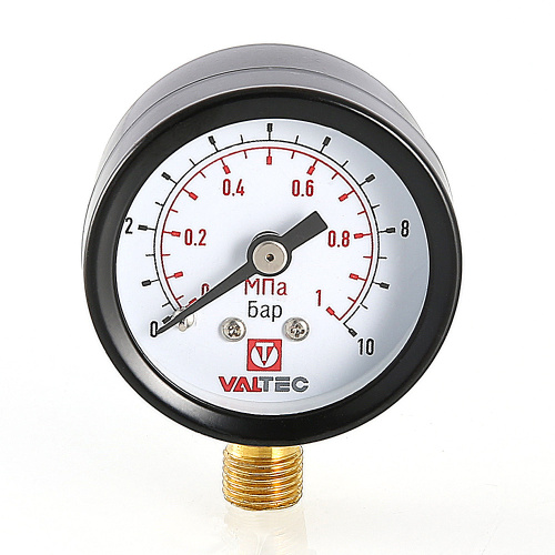 Манометр VALTEC с нижним подключением 10bar 1/8" фото в интернет-магазине САНТЕХСИТИ
