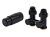 Комплект узла нижнего подкл SCHLOSSER прямой STANDARD 3/4" (Ral 9005) с термогол., ниппеля 1/2Х3/4" фото в интернет-магазине САНТЕХСИТИ
