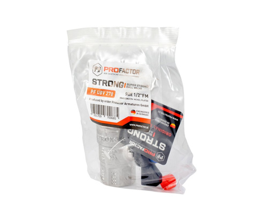 Кран с полусгоном PROFACTOR STRONG 1/2" прямой фото в интернет-магазине САНТЕХСИТИ