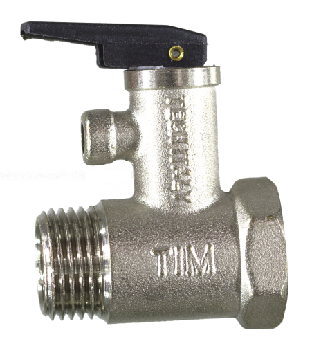 Клапан предохранительный для бойлера TIM с ручкой 1/2" 7bar фото в интернет-магазине САНТЕХСИТИ