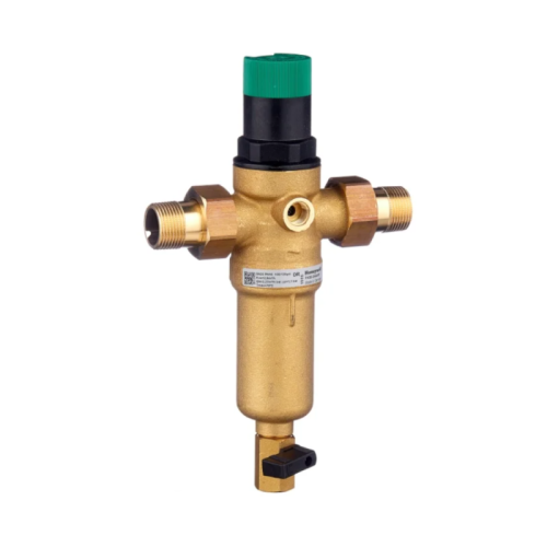 Фильтр промывной DAIMER с редуктором давления 1/2" латунный корпус фото в интернет-магазине САНТЕХСИТИ