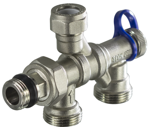 Терморегулирующий узел TIM 1/2" на обратку для двухтрубной и однутрубной системы отопления фото в интернет-магазине САНТЕХСИТИ