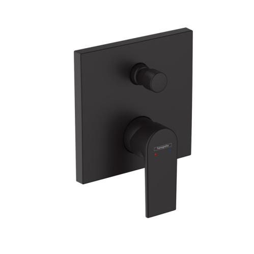 Hansgrohe Vernis Shape Смеситель для ванны, встраиваемый, внешняя часть, цвет: матовый черный фото в интернет-магазине САНТЕХСИТИ