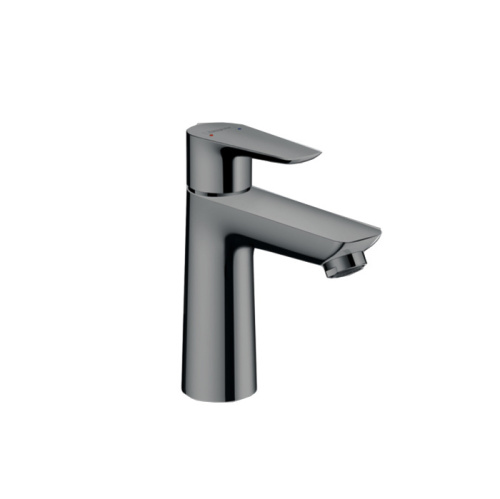Hansgrohe Talis E Смеситель для раковины 110, на 1 отв, с донным клапаном, излив 112мм, цвет: шлифованный черный хром фото в интернет-магазине САНТЕХСИТИ