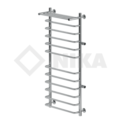 Полотенцесушитель НИКА с боковым подключением Л90 (г) ВП-120/50/56 с полочкой фото в интернет-магазине САНТЕХСИТИ