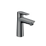 Hansgrohe Talis E Смеситель для раковины 110, на 1 отв, с донным клапаном, излив 112мм, цвет: шлифованный черный хром фото в интернет-магазине САНТЕХСИТИ