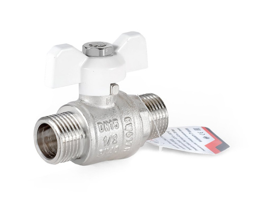 Кран шаровый PROFACTOR 1/2" нар.-нар. бабочка (12/120) фото в интернет-магазине САНТЕХСИТИ