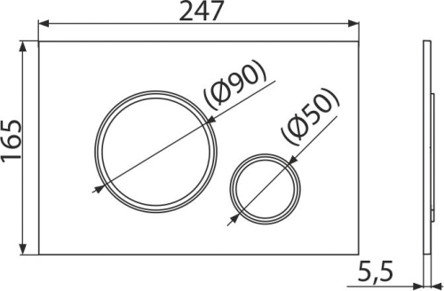 Кнопка управления ALCAPLAST для инсталляции, xром-глянец/xром-мат фото в интернет-магазине САНТЕХСИТИ