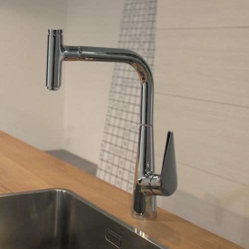 Hansgrohe Kitchen Кухонный смеситель для кухни, однорычажный, с вытяжным изливом, хром фото в интернет-магазине САНТЕХСИТИ