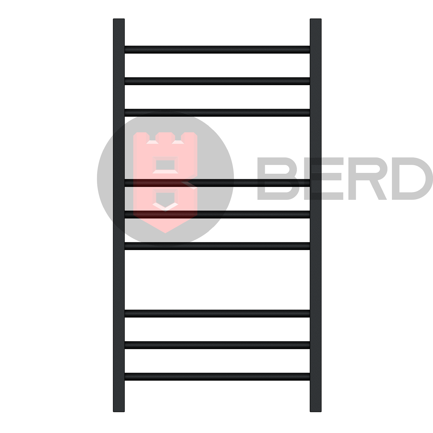 Полотенцесушитель цв. черный мат. X1 50х80 фото в интернет-магазине САНТЕХСИТИ