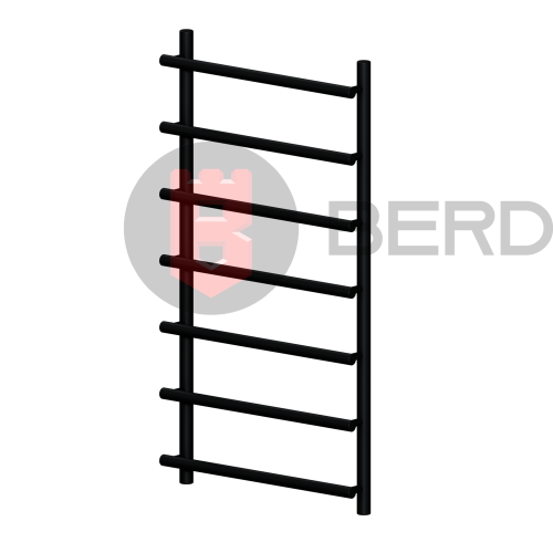 Полотенцесушитель цв. черный мат. P2 50х100 фото в интернет-магазине САНТЕХСИТИ