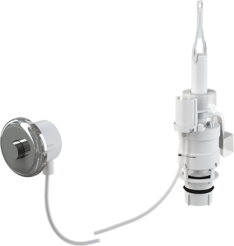 Кнопка пневматического смыва на расстоянии ALCAPLAST – ручное управление, xром-глянец, монтаж: в сте фото в интернет-магазине САНТЕХСИТИ