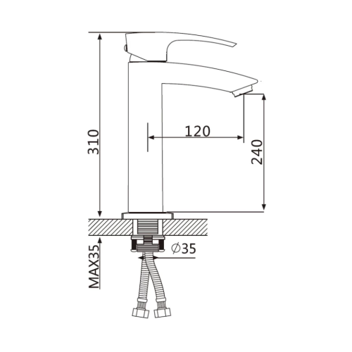 Смеситель для раковины VIEIR V433512 фото в интернет-магазине САНТЕХСИТИ