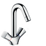 Hansgrohe Logis Смеситель для раковины, на 1 отв, с 2 ручками, цвет: хром фото в интернет-магазине САНТЕХСИТИ