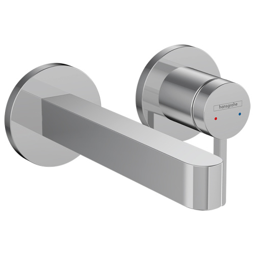 Hansgrohe Finoris Смеситель для раковины, встраиваемый, излив: 16.8см., внешняя часть, цвет: хром фото в интернет-магазине САНТЕХСИТИ