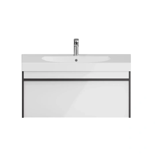 Тумба MODULA подвесная 100 с ящиком 1+1, арабика фото в интернет-магазине САНТЕХСИТИ