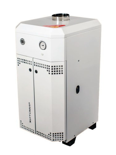 Котел газовый напольный двухконтурный ЖИТОМИР-10 КС-Г -07  СН(в комплекте с трубой) (с колонкой) фото в интернет-магазине САНТЕХСИТИ