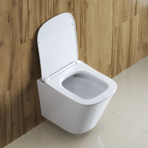 Подвесной унитаз BelBagno Due безободковый, крышка микролифт, белый фото в интернет-магазине САНТЕХСИТИ