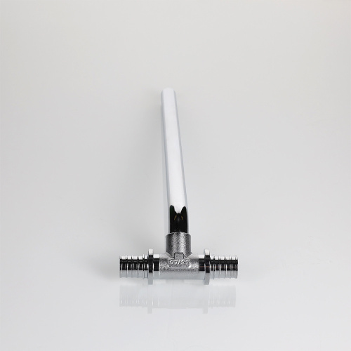 Аксиальный фитинг VALTEC тройник с хромированной латунной трубкой 16х15х16 L 300 мм фото в интернет-магазине САНТЕХСИТИ