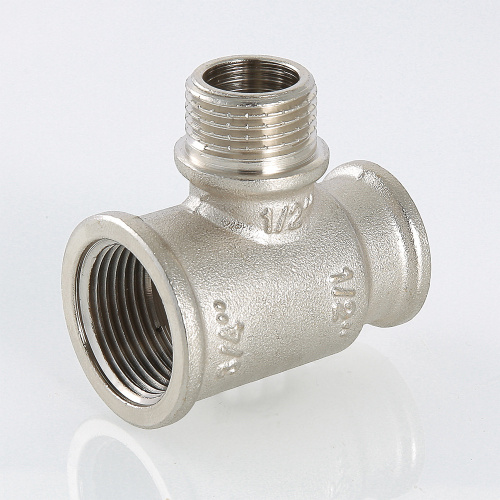 Резьбовой фитинг VALTEC Тройник с переходом на нар. р. 3/4"х1/2"х1/2" вн.-нар.-вн. фото в интернет-магазине САНТЕХСИТИ
