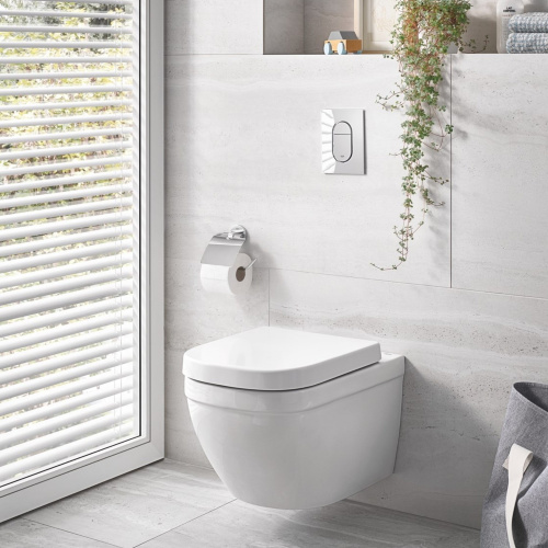 Подвесной унитаз Grohe Euro Ceramic безободковый компактный+Крышка-сиденье с микролифтом фото в интернет-магазине САНТЕХСИТИ