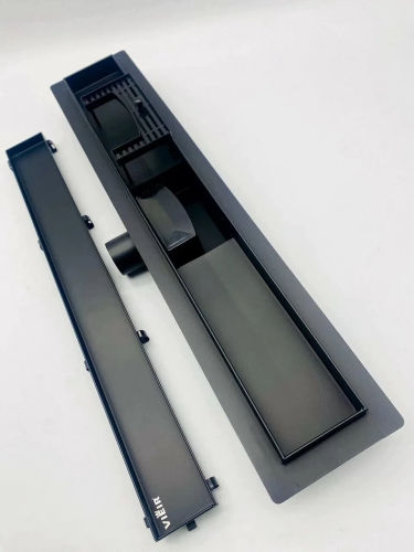 Трап для душа VIEIR DLA-C под плитку черный 800 мм фото в интернет-магазине САНТЕХСИТИ