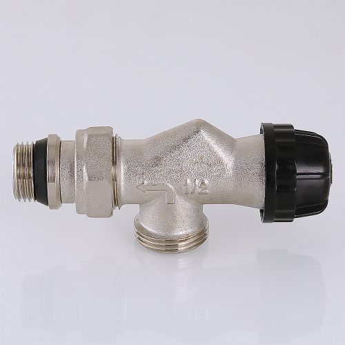 Клапан термостатический VALTEC с преднастр-ой осевой (с доп. уплотн.),1/2" с перех. на евр. фото в интернет-магазине САНТЕХСИТИ