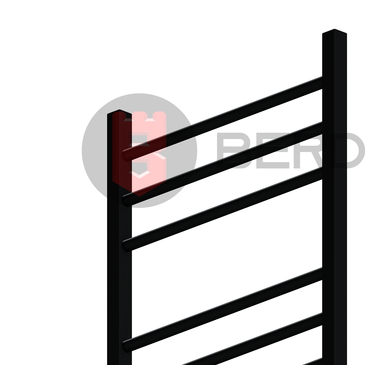 Полотенцесушитель цв. черный мат. X1 50х80 фото в интернет-магазине САНТЕХСИТИ