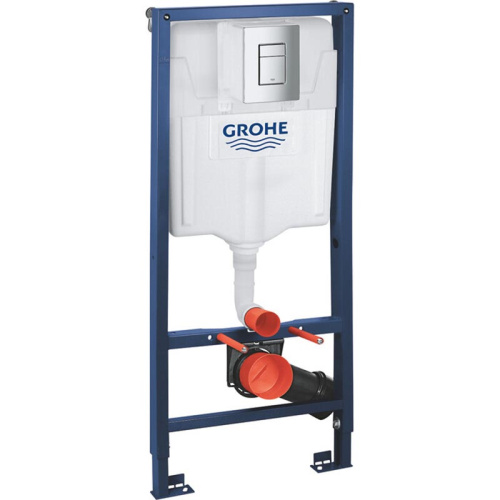 Система инсталляции для унитазов Grohe Solido для унитаза с клавишей смыва Хром +крепеж фото в интернет-магазине САНТЕХСИТИ