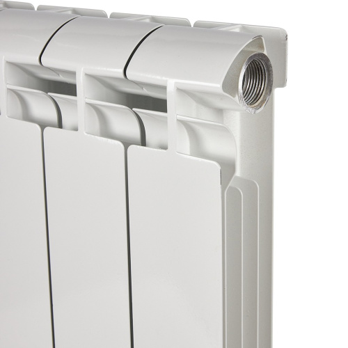 STOUT ALPHA 500 4 секций радиатор алюминиевый боковое подключение (белый RAL 9016) фото в интернет-магазине САНТЕХСИТИ