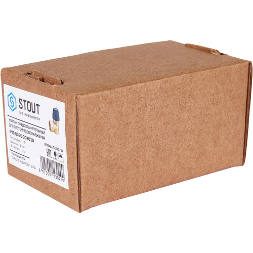 Предохранительный клапан для систем водоснабжения 8 бар 1/2"x3/4" (477.182) STOUT фото в интернет-магазине САНТЕХСИТИ