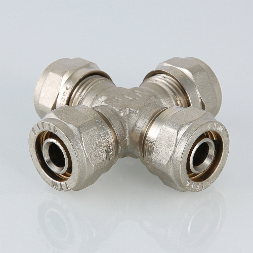 Обжимной фитинг VALTEC Крестовина 20х20х20х20 фото в интернет-магазине САНТЕХСИТИ