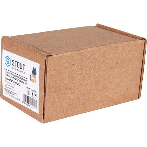 Предохранительный клапан для систем водоснабжения 8 бар 3/4"x1" (477.282) STOUT фото в интернет-магазине САНТЕХСИТИ