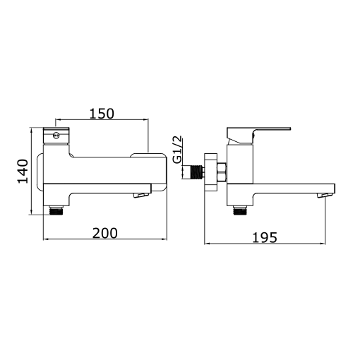 Смеситель для ванны VIEIR V393531G фото в интернет-магазине САНТЕХСИТИ