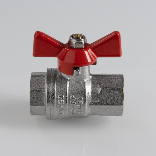 Кран шаровый VALTEC ГОСТ 1/2" вн.-вн. рукоятка бабочка фото в интернет-магазине САНТЕХСИТИ
