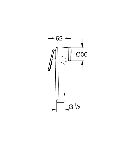 Гигиенический душ GROHE со смесителем встраиваемый BauClassic 124434 хром фото в интернет-магазине САНТЕХСИТИ