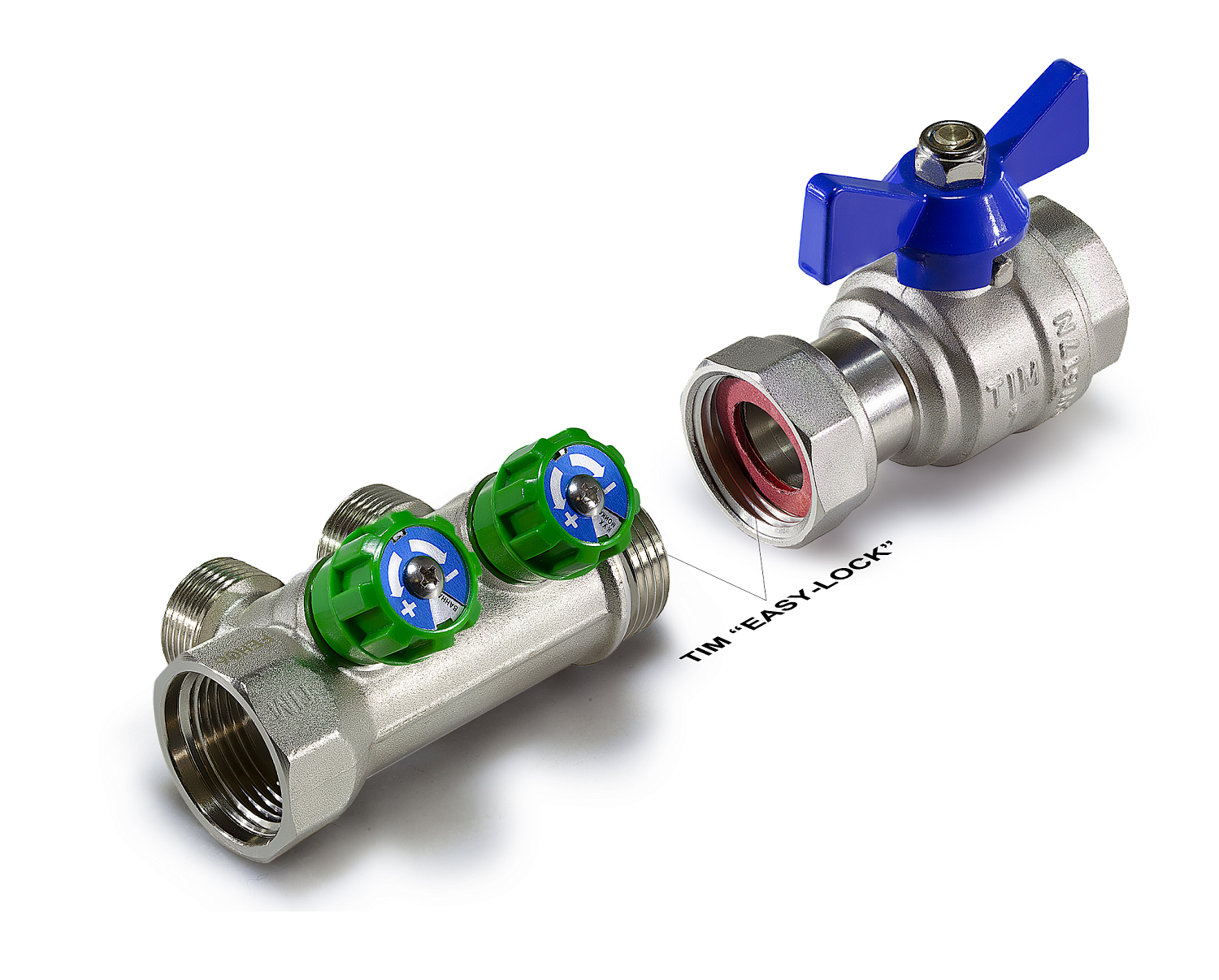 Кран шаровой прямой с накидной гайкой 1" TIM M328-4 фото в интернет-магазине САНТЕХСИТИ