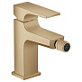 Hansgrohe Metropol Смеситель для биде, на 1 отв, с донным клапаном, излив: 12.9см, цвет: шлифованная бронза фото в интернет-магазине САНТЕХСИТИ