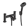 Hansgrohe Vernis Blend Смеситель на край ванны, на 2 отв, цвет: матовый черный фото в интернет-магазине САНТЕХСИТИ