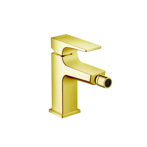 Hansgrohe Metropol Смеситель для биде на 1 отв, с донным клапаном, излив 129мм, цвет: золото фото в интернет-магазине САНТЕХСИТИ