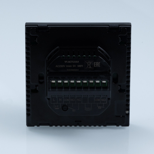 Термостат комнатный VALTEC VT.AC712.B.0 WIFI с датчиком температуры пола черный фото в интернет-магазине САНТЕХСИТИ