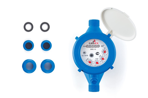 Счетчик GROEN для холодной воды мокроход WRC (plastic) 1/2" (160 мм)  (GROEN) фото в интернет-магазине САНТЕХСИТИ