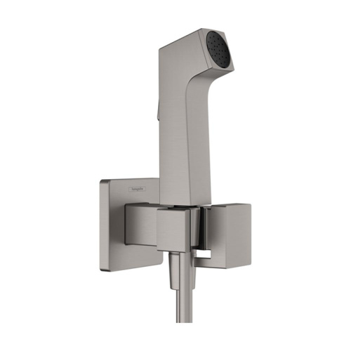 Hansgrohe Bidette Гигиенический душ со смесителем, держателем и шлангом 125см., цвет: шлифованный черный хром фото в интернет-магазине САНТЕХСИТИ