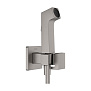 Hansgrohe Bidette Гигиенический душ со смесителем, держателем и шлангом 125см., цвет: шлифованный черный хром фото в интернет-магазине САНТЕХСИТИ