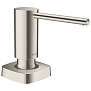 Hansgrohe Дозатор для жидкого мыла, цвет: сталь фото в интернет-магазине САНТЕХСИТИ