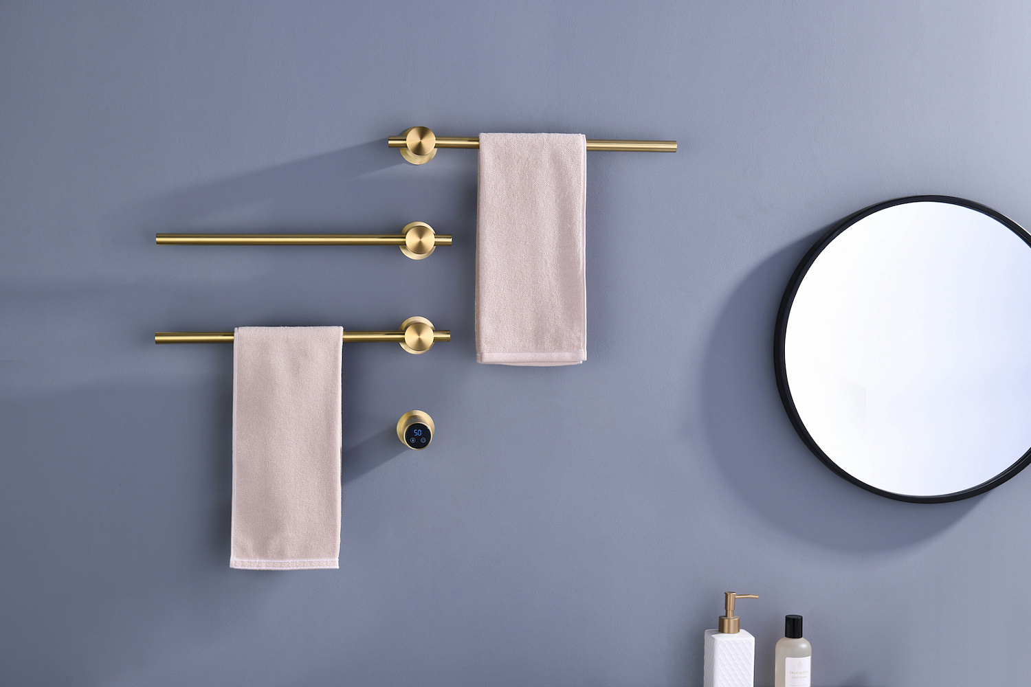 Полотенцесушитель электрический, встроенный Timo Saona 030/17SM золото матовое фото в интернет-магазине САНТЕХСИТИ