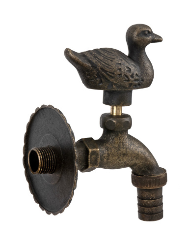 Кран SANTERA декор. с нос. Утка "бронза" 1/2" фото в интернет-магазине САНТЕХСИТИ