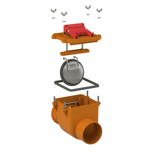 Обратный клапан Tatpolimer горизонтальный с заслонкой из нержавеющей стали ТП-85.100.S фото в интернет-магазине САНТЕХСИТИ